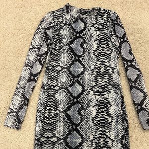 Black and Blue Tiger print dress